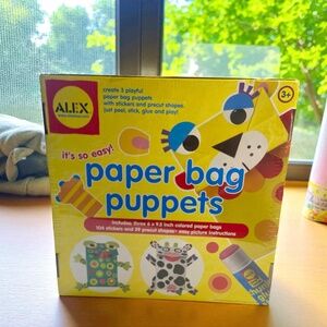ALEX Toys Paper Bag Puppets Craft Kit for Kids – DIY Sticker & Shape Puppet